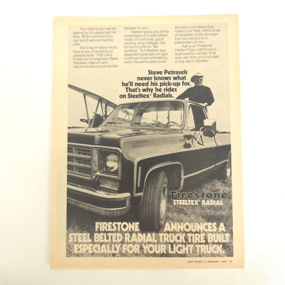 Vintage 1978 Chevrolet C/K Square Body Pickup Truck Print Ad Garage Wall Decor